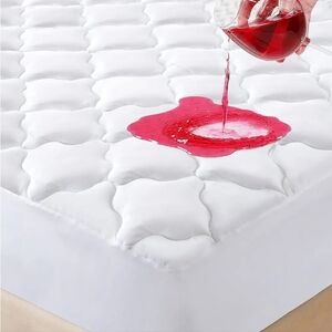 Kingnex Bamboo Mattress Topper Waterproof Twin Xl White